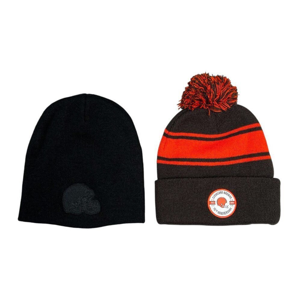 NFL Cleveland Browns Winter Stocking Hat Men's Brown Orange Black Winter Beanie